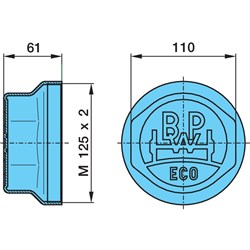 BPW ECO LIGHTWEIGHT GREASE HUB CAP