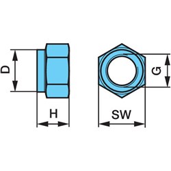 BPW NUT LOCK M24 AL2 SPRING EYE