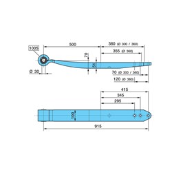 BPW SPRING PARABOLIC SINGLE LEAF 51MM