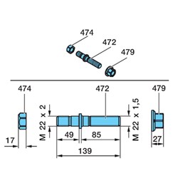 STUD ASSY WHEEL HZM ALCOA