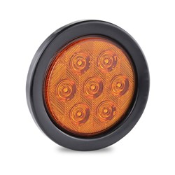LED AUTOLAMPS 113 SERIES AMBER ROUND REAR INDICATOR LAMP WITH GROMMET & PLUG
