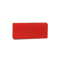 SINGLE RED REFLECTOR 70MM X 30MM X 6MM