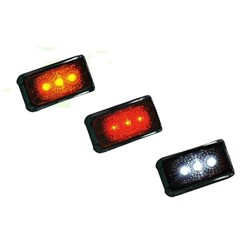 RED 3 LED MARKER LAMP RED CLEAR LENS
