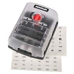 NARVA 6 WAY FUSE BOX AND COVER - BL