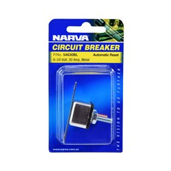 NARVA 30A C/BREAKER AUTO RESET 90&#39;BK