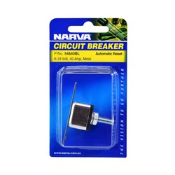 NARVA 40A C/BREAKER AUTO RESET 90&#39;BK