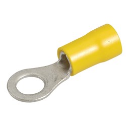 NARVA RING TERMINAL YELLOW 6 3MM