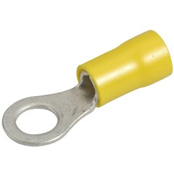 NARVA RING TERMINAL YELLOW 6 3MM100