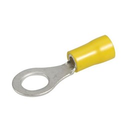 NARVA RING TERMINAL YELLOW 8 4MM 100