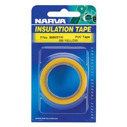 NARVA PVC TAPE 5M YELLOW IN BLISTER