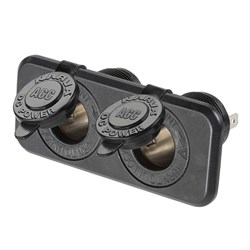 NARVA TWIN CIG LIGHTER SOCKET BL