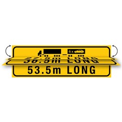 WA COMBINATION ROAD TRAIN B-DOUBLE WARNING SIGN – ONE PIECE - ALUMINIUM